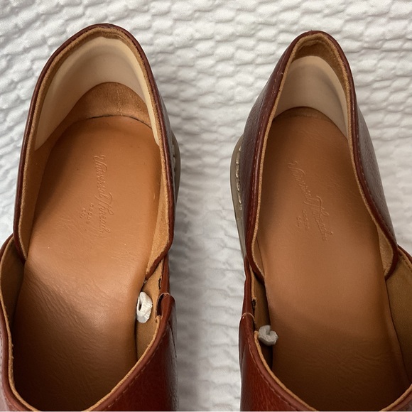 New Universal Thread Cognac Rylie Brown Ankle Heel Pointed Toe Shoes 6 1/2 - Picture 6 of 7